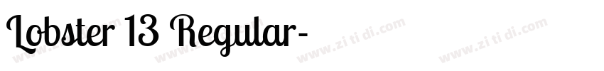 Lobster 13 Regular字体转换
